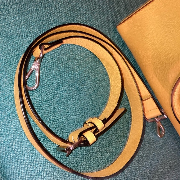 Betsey Johnson Yellow Satchel with Structured Design - Picture 12 of 13